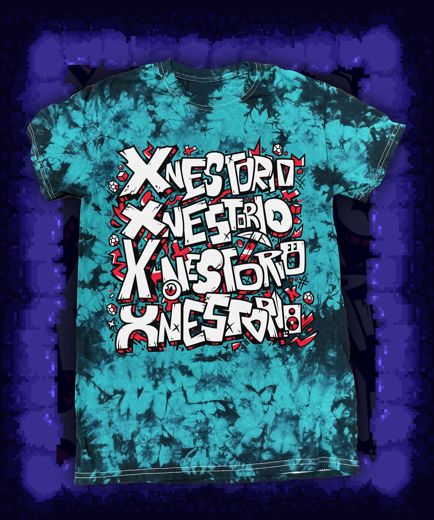 
                  
                    xNestorio Graffiti Black and Teal Shirt
                  
                